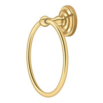 Deltana, R Series, Towel Ring, Lifetime Polished Brass