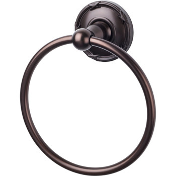 Top Knobs, Edwardian Bath, Towel Ring Ribbon Backplate, Oil Rubbed Bronze