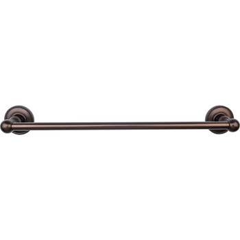 Top Knobs, Edwardian Bath, 18" Towel Bar Beaded Backplate, Oil Rubbed Bronze