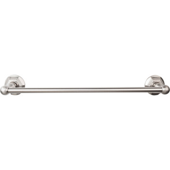 Top Knobs, Edwardian Bath, 18" Towel Bar Hex Backplate, Brushed Satin Nickel