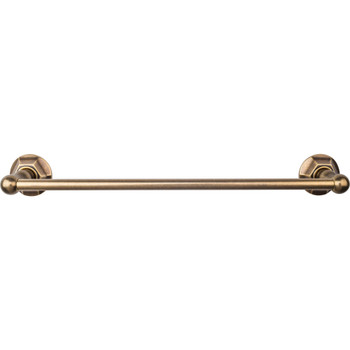 Top Knobs, Edwardian Bath, 18" Towel Bar Hex Backplate, German Bronze