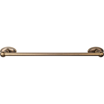 Top Knobs, Edwardian Bath, 18" Towel Bar Oval Backplate, German Bronze