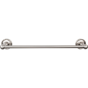 Top Knobs, Edwardian Bath, 18" Towel Bar Ribbon Backplate, Brushed Satin Nickel