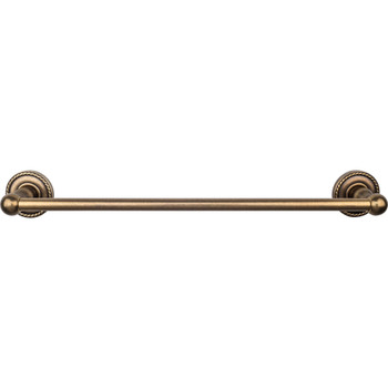 Top Knobs, Edwardian Bath, 18" Towel Bar Rope Backplate, German Bronze