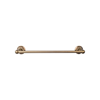 Top Knobs, Edwardian Bath, 24" Towel Bar Hex Backplate, German Bronze