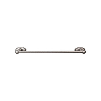 Top Knobs, Edwardian Bath, 24" Towel Bar Oval Backplate, Antique Pewter