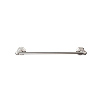 Top Knobs, Edwardian Bath, 30" Towel Bar Hex Backplate, Brushed Satin Nickel