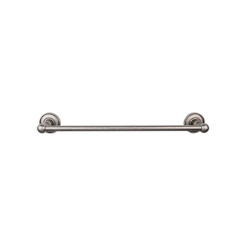 Top Knobs, Edwardian Bath, 30" Towel Bar Plain Backplate, Antique Pewter