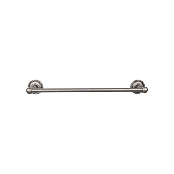 Top Knobs, Edwardian Bath, 30" Towel Bar Ribbon Backplate, Antique Pewter