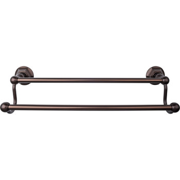 Top Knobs, Edwardian Bath, 18" Double Towel Bar Hex Backplate, Oil Rubbed Bronze