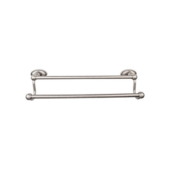 Top Knobs, Edwardian Bath, 24" Double Towel Bar Oval Backplate, Antique Pewter