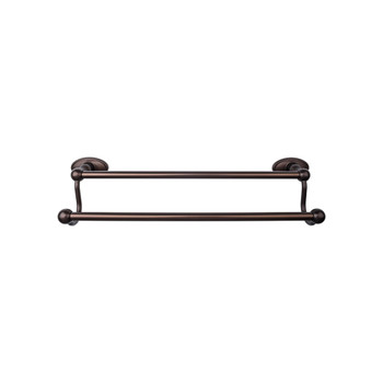 Top Knobs, Edwardian Bath, 24" Double Towel Bar Oval Backplate, Oil Rubbed Bronze