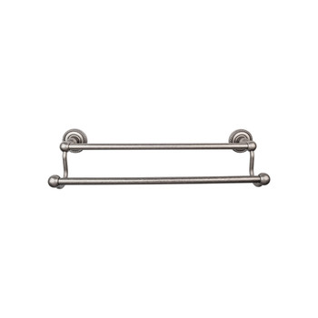 Top Knobs, Edwardian Bath, 24" Double Towel Bar Rope Backplate, Antique Pewter