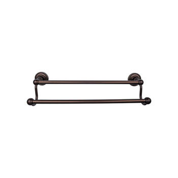 Top Knobs, Edwardian Bath, 24" Double Towel Bar Rope Backplate, Oil Rubbed Bronze