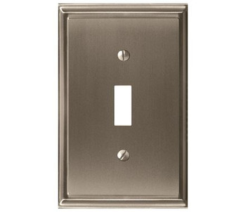 Amerock, Mulholland, 1 Toggle Wall Plate, Satin Nickel