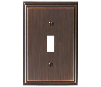 Amerock, Mulholland, 1 Toggle Wall Plate, Oil Rubbed Bronze