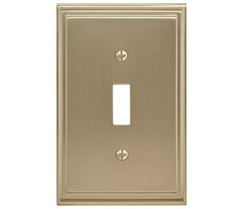 Amerock, Mulholland, 1 Toggle Wall Plate, Golden Champagne