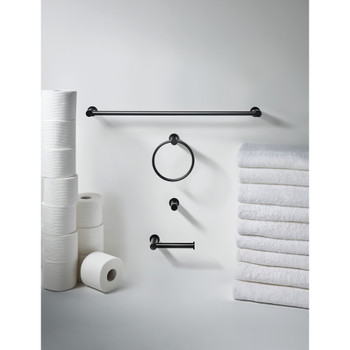 Top Knobs, Hopewell Bath, 25 1/2" Towel Bar, Flat Black - collection