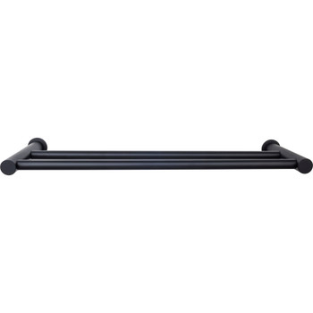 Top Knobs, Hopewell Bath, 19 1/2" Double Towel Bar, Flat Black