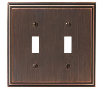 Amerock, Mulholland, 2 Toggle Wall Plate, Oil Rubbed Bronze