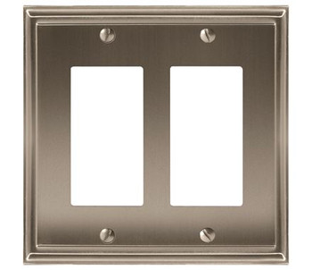 Amerock, Mulholland, 2 Rocker Wall Plate, Satin Nickel