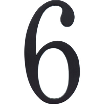 Atlas Homewares, Traditionalist, Number 6, Small House Number, Matte Black