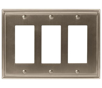 Amerock, Mulholland, 3 Rocker Wall Plate, Satin Nickel