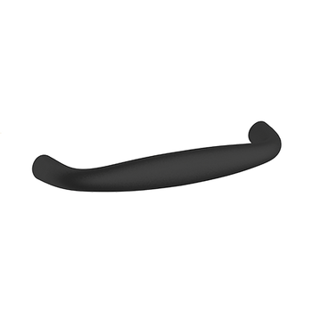 Baldwin, Oval, 4" Curved Pull, Satin Black