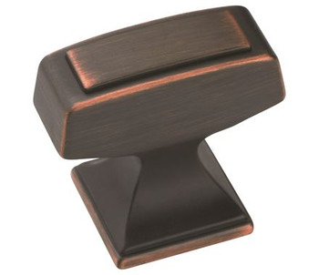 Amerock, Mulholland, 1 1/4" Rectangle Knob, Oil Rubbed Bronze