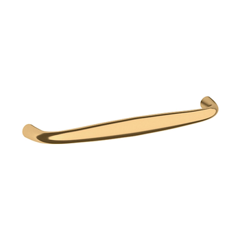 Baldwin, Oval, 6" Curved Pull, Unlacquered Brass