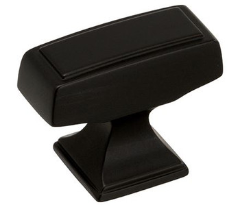 Amerock, Mulholland, 1 1/2" Rectangle Knob, Black Bronze