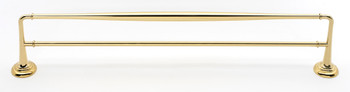 Alno, Charlie's Collection, 24" Double Towel Bar, Polished Brass