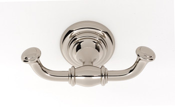 Alno, Charlie's Collection, Double Robe Hook, Polished Nickel