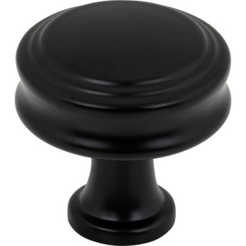 Top Knobs, Coddington, Coddington, 1 1/4" (32mm) Round Knob, Flat Black
