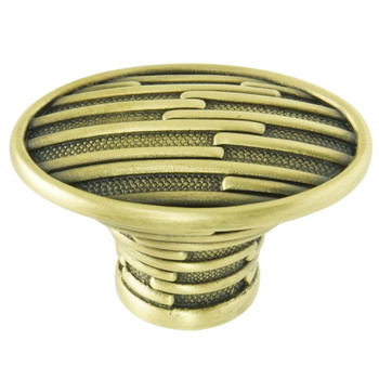 Edgar Berebi, Urban Metro, Newbury, 1 5/8" Oval Knob, Burnish Brass