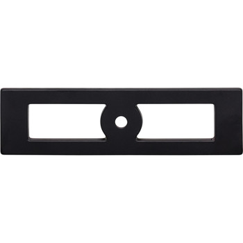 Top Knobs, Lynwood, Hollin, 4 9/32" Length Knob Backplate, Flat Black