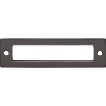 Top Knobs, Lynwood, Hollin, 3 3/4" (96mm) Pull Backplate, Ash Gray