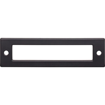 Top Knobs, Lynwood, Hollin, 3 3/4" (96mm) Pull Backplate, Flat Black