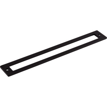 Top Knobs, Lynwood, Hollin, 7 9/16" (192mm) Pull Backplate, Flat Black - alt view