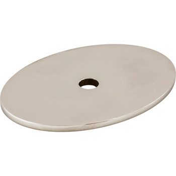 Top Knobs, Sanctuary, 1 3/4" Oval Knob Backplate, Polished Nickel - alt view