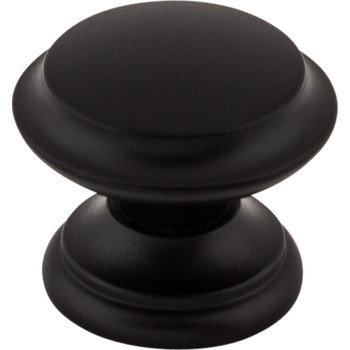 Top Knobs, Dakota, Flat Top, 1 3/8" (35mm) Round Knob, Flat Black