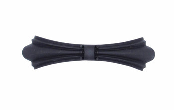 Buck Snort Lodge, Beaded Elegance, Dual Mount 3" and 3 3/4" (96mm) Curved Pull, Oil Rubbed Bronze