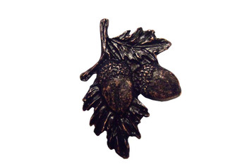 Buck Snort Lodge, Leaves and Trees, Acorns on Branch Knob, Oil Rubbed Bronze