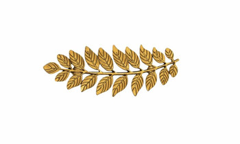 Buck Snort Lodge, Leaves and Trees, 2 15/16" Fern Leaf Pull, Lux Gold
