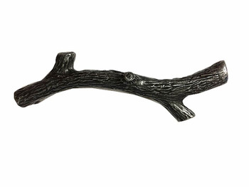 Buck Snort Lodge, Leaves and Trees, 2 15/16" Small Twig Pull, Pewter Oxidized