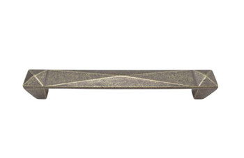 Buck Snort Lodge, Rustic and Lodge, 5" Pyramid Pull, Brass Oxidized