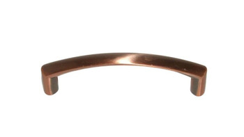 Buck Snort Lodge, Traditional and Modern, 3 1/2" Modern Curved Pull, Satin Copper Oxidized