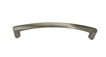Buck Snort Lodge, Traditional and Modern, 5" Modern Curved Pull, Satin Nickel