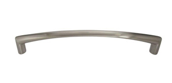 Buck Snort Lodge, Traditional and Modern, 6 1/4" Modern Curved Pull, Satin Nickel