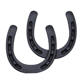 Buck Snort Lodge, Western, 2 1/2" Double Horseshoe Pull, Matte Black